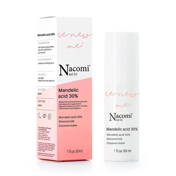 Пилинг лица против прыщей Sérum Re-New Me! Mandelic Acid 30% Nacomi, 30 ml
Пилинг лица против прыщей Sérum Re-New Me! Mandelic Acid 30% Nacomi, 30 ml