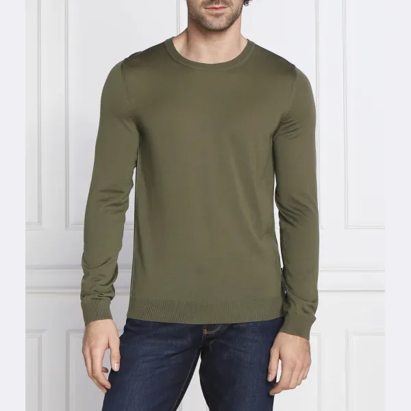 Шерстяной свитер узкого кроя Leno-p Boss, зеленый
Шерстяной свитер узкого кроя Leno-p Boss, зеленый