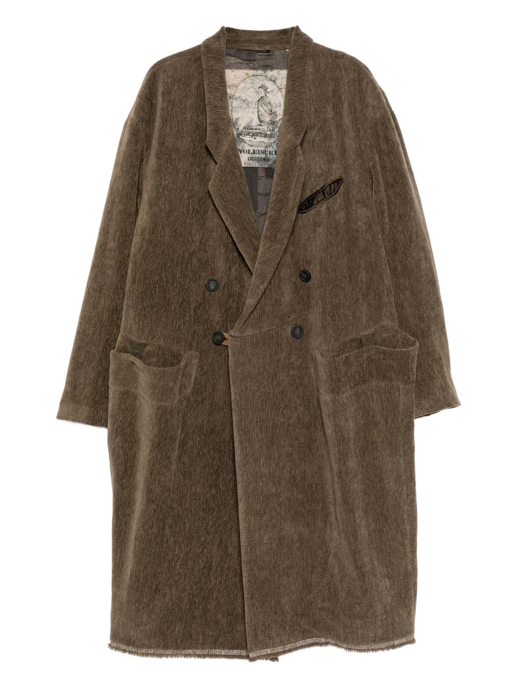 Двубортное пальто Ziggy Chen, коричневый
Двубортное пальто Ziggy Chen, коричневый