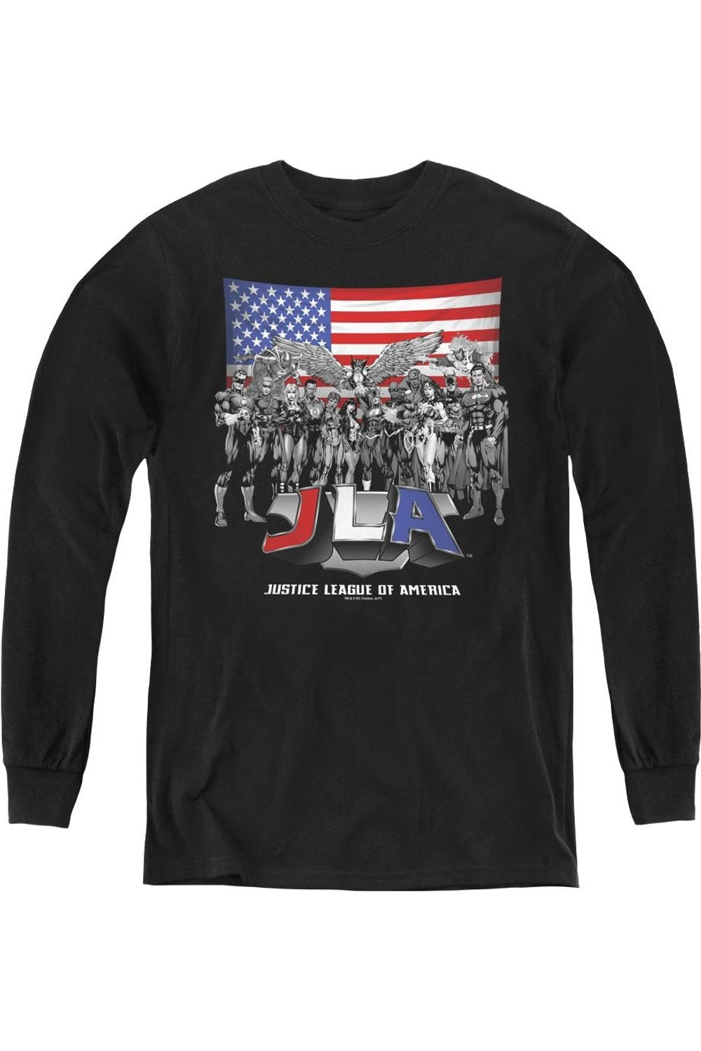 Футболка с длинным рукавом для подростков Justice League of America All American League Gildan, черный
Футболка с длинным рукавом для подростков Justice League of America All American League Gildan, черный