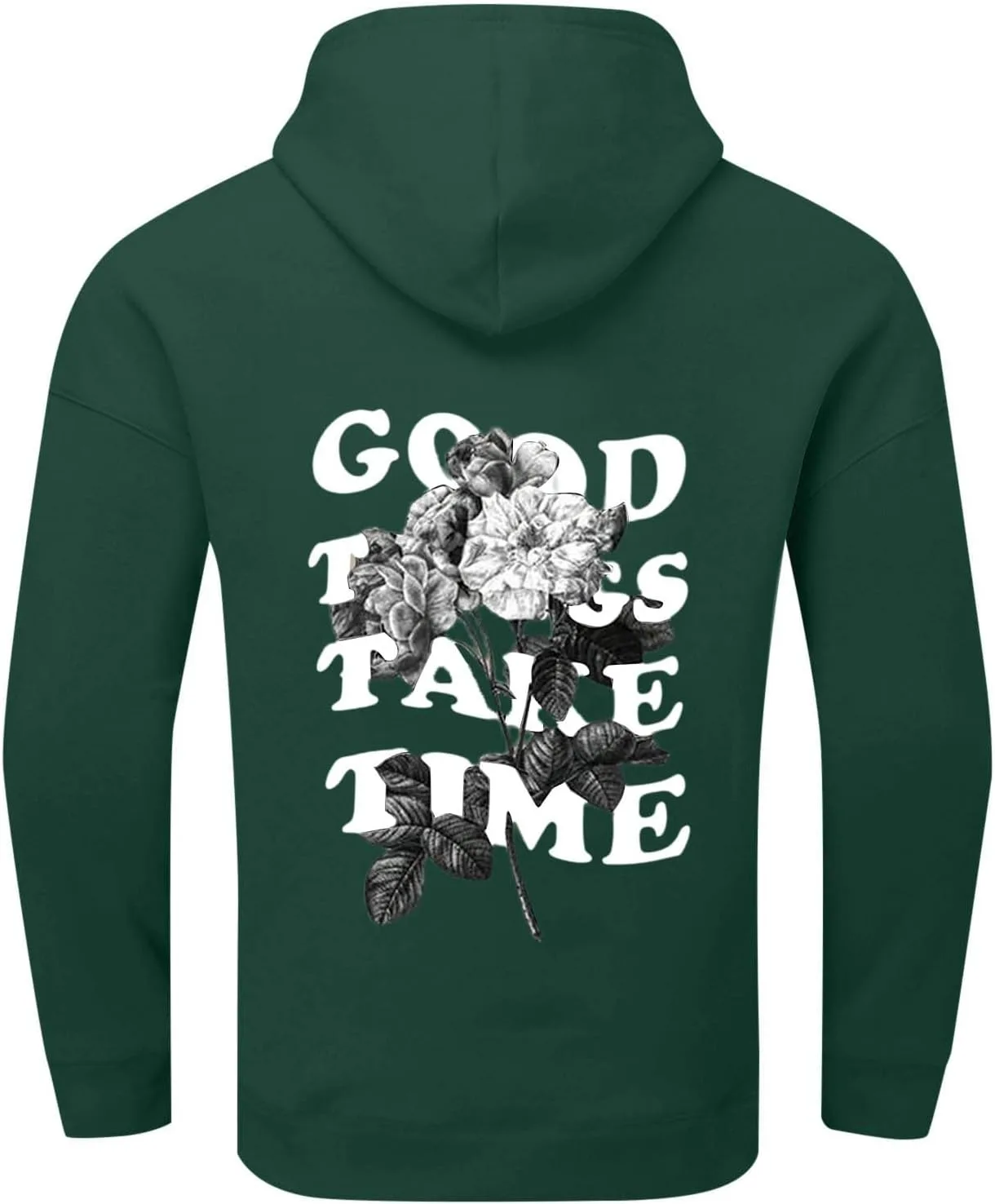 Толстовка с принтом Good Things Take Time и розой в стиле ретро стритвир
Толстовка с принтом Good Things Take Time и розой в стиле ретро стритвир