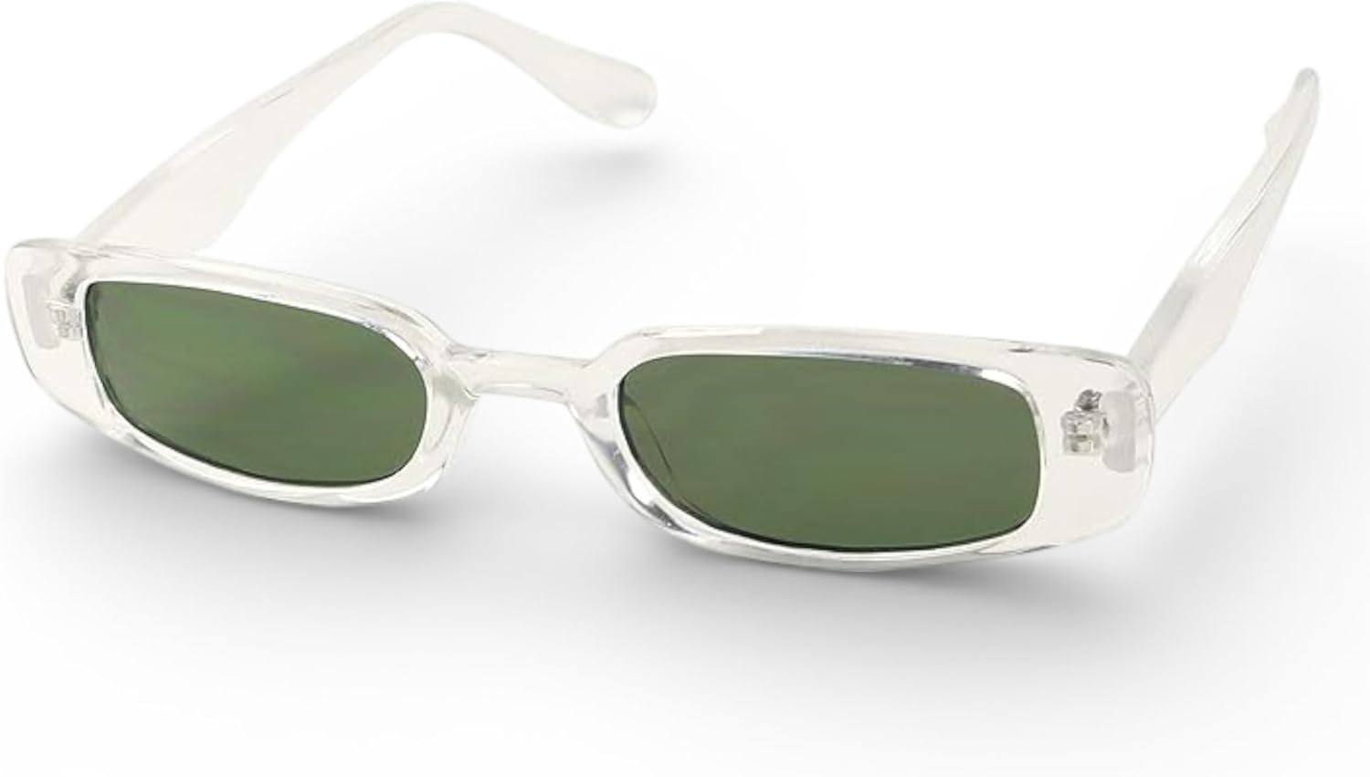 Солнцезащитные очки ShadyVEU Slim Classic Rectangular с защитой от УФ-излучения, винтажная оправа 90-х годов, маленькая широкая, в стиле ретро, Clear Frame, Green Lens
Солнцезащитные очки ShadyVEU Slim Classic Rectangular с защитой от УФ-излучения, винтажная оправа 90-х годов, маленькая широкая, в стиле ретро, Clear Frame, Green Lens
