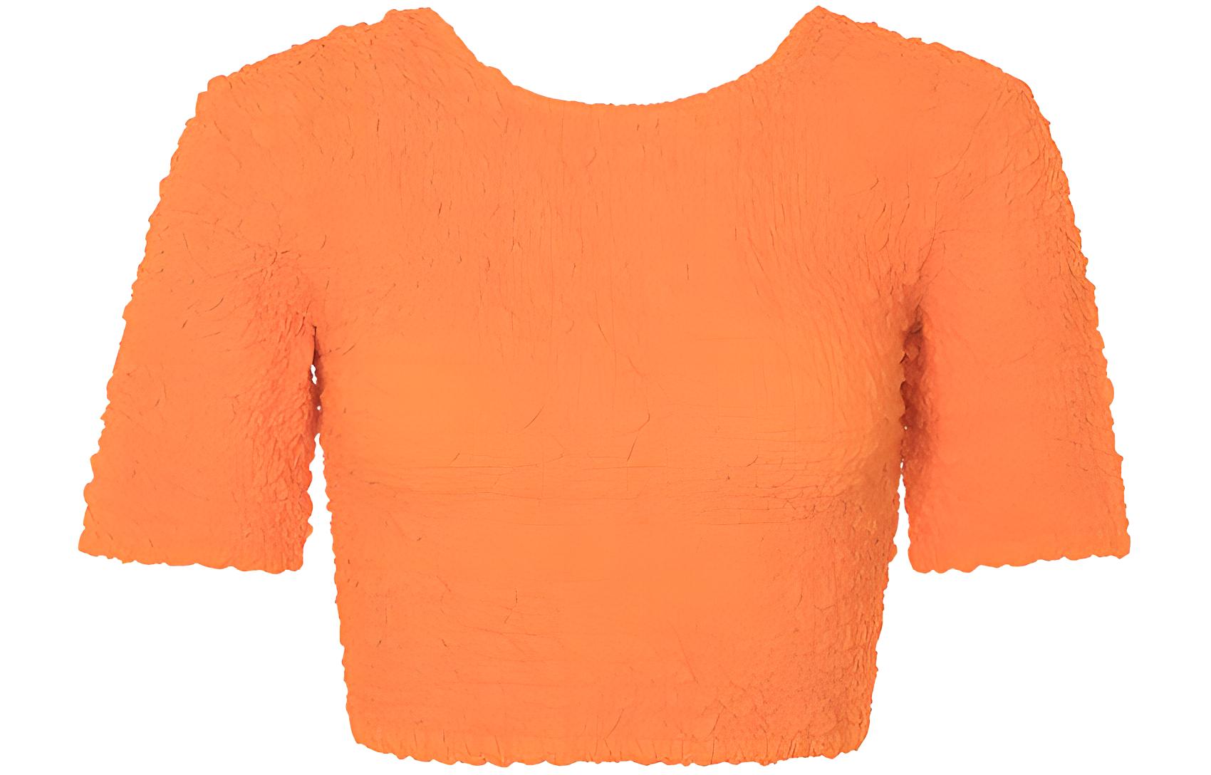 Укороченный топ из органического хлопка со сборками Ganni, оранжевый
Укороченный топ из органического хлопка со сборками Ganni, оранжевый