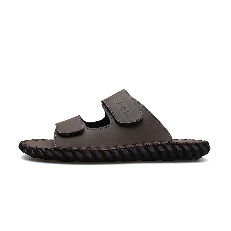 Jeep Мужские слайдеры с резиновой подошвой коричневые, цвет Brown 
Jeep Мужские слайдеры с резиновой подошвой коричневые, цвет Brown