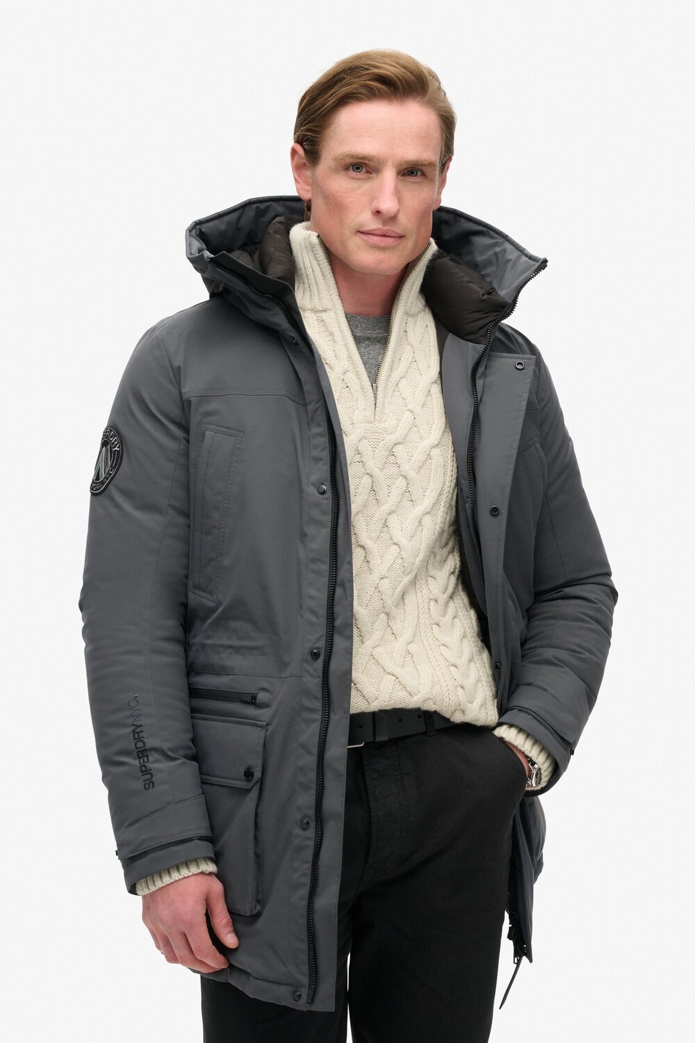 Городская утепленная парка с капюшоном Superdry, черный
Городская утепленная парка с капюшоном Superdry, черный