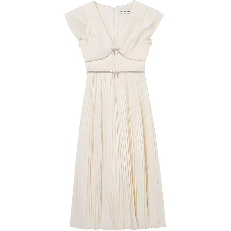 Плиссированное платье миди Self-portrait, слоновая кость
Плиссированное платье миди Self-portrait, слоновая кость