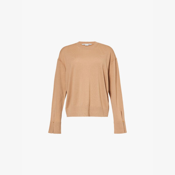 Шерстяной джемпер свободного кроя с круглым вырезом Stella Mccartney, коричневый
Шерстяной джемпер свободного кроя с круглым вырезом Stella Mccartney, коричневый