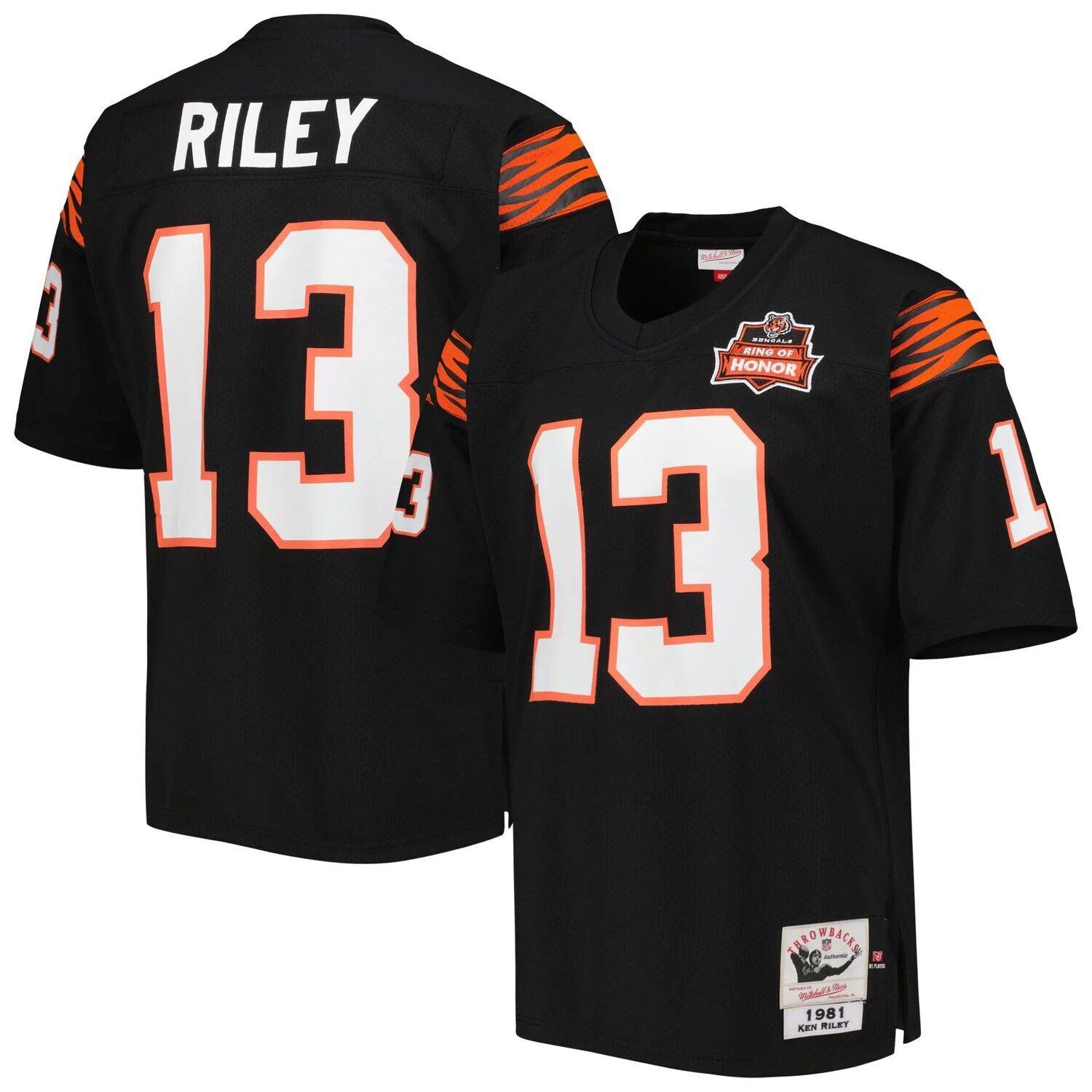 Мужская футболка Mitchell & Ness Ken Riley Black Cincinnati Bengals 1981, подлинная футболка игрока пенсионера
Мужская футболка Mitchell & Ness Ken Riley Black Cincinnati Bengals 1981, подлинная футболка игрока пенсионера