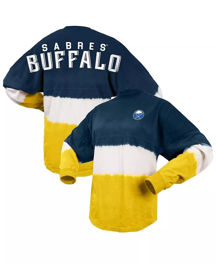 Женская темно-синяя футболка с длинным рукавом с принтом Buffalo Sabres Ombre Gold Spirit Jersey
Женская темно-синяя футболка с длинным рукавом с принтом Buffalo Sabres Ombre Gold Spirit Jersey