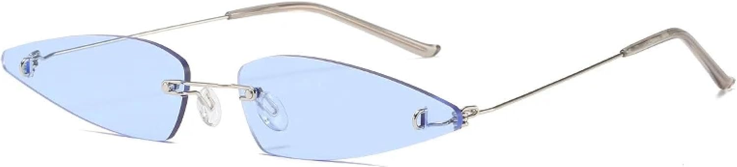 Модные маленькие солнцезащитные очки без оправы для женщин и мужчин, ретро-очки с металлическим корпусом, для путешествий и вождения, защита от УФ-излучения UV400 TKKTLLT, Silver Blue
Модные маленькие солнцезащитные очки без оправы для женщин и мужчин, ретро-очки с металлическим корпусом, для путешествий и вождения, защита от УФ-излучения UV400 TKKTLLT, Silver Blue