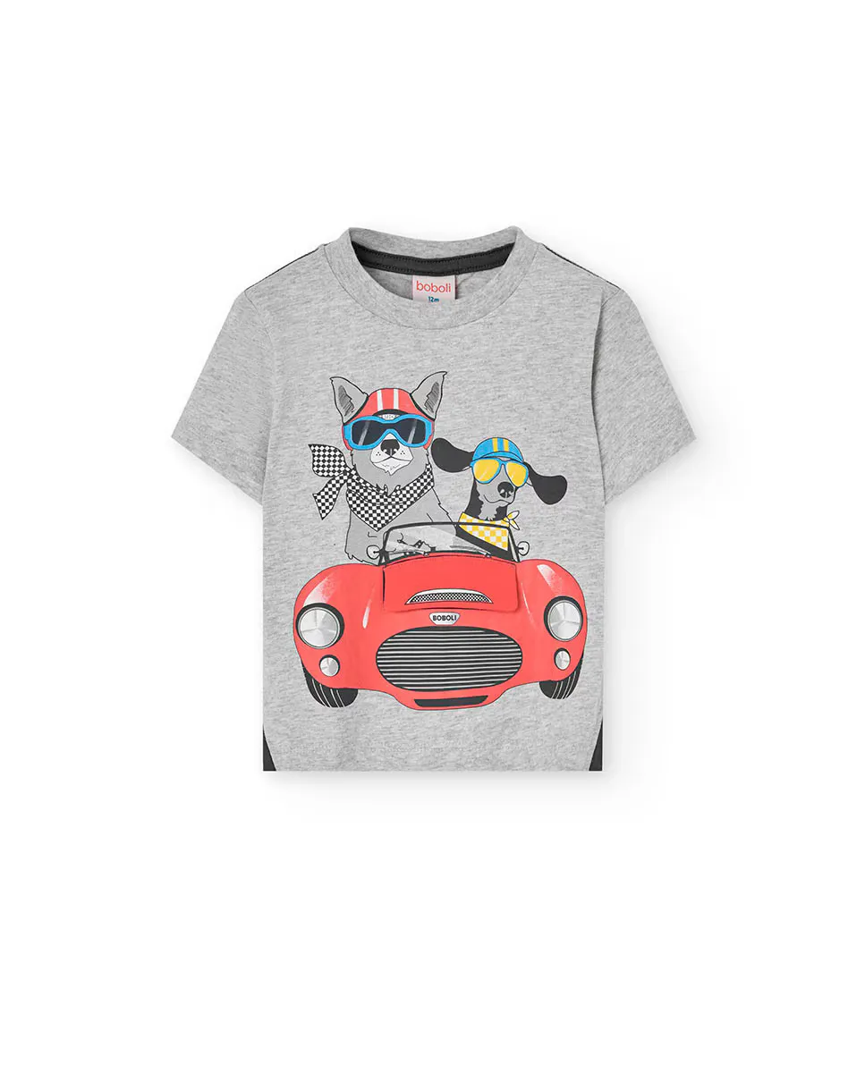 Футболка для мальчика с короткими рукавами и принтом спереди Boboli, светло-серый
Футболка для мальчика с короткими рукавами и принтом спереди Boboli, светло-серый