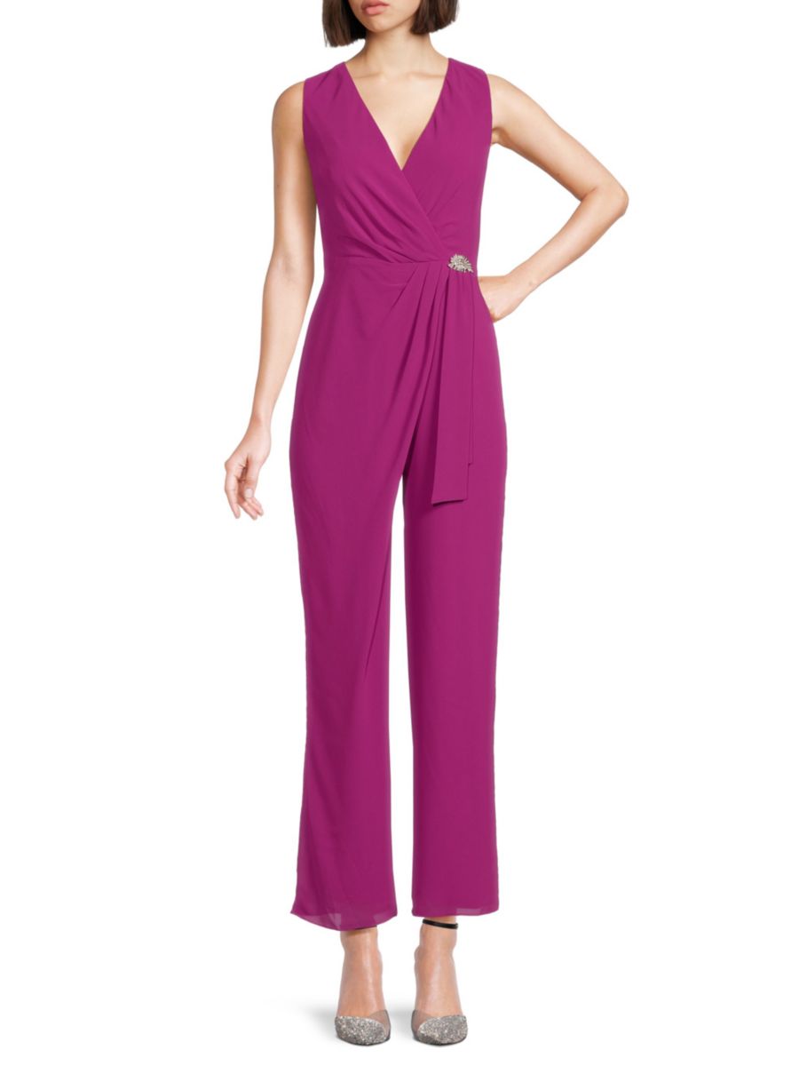 Комбинезон с запахом из шифона Marina, фуксия
Комбинезон с запахом из шифона Marina, фуксия