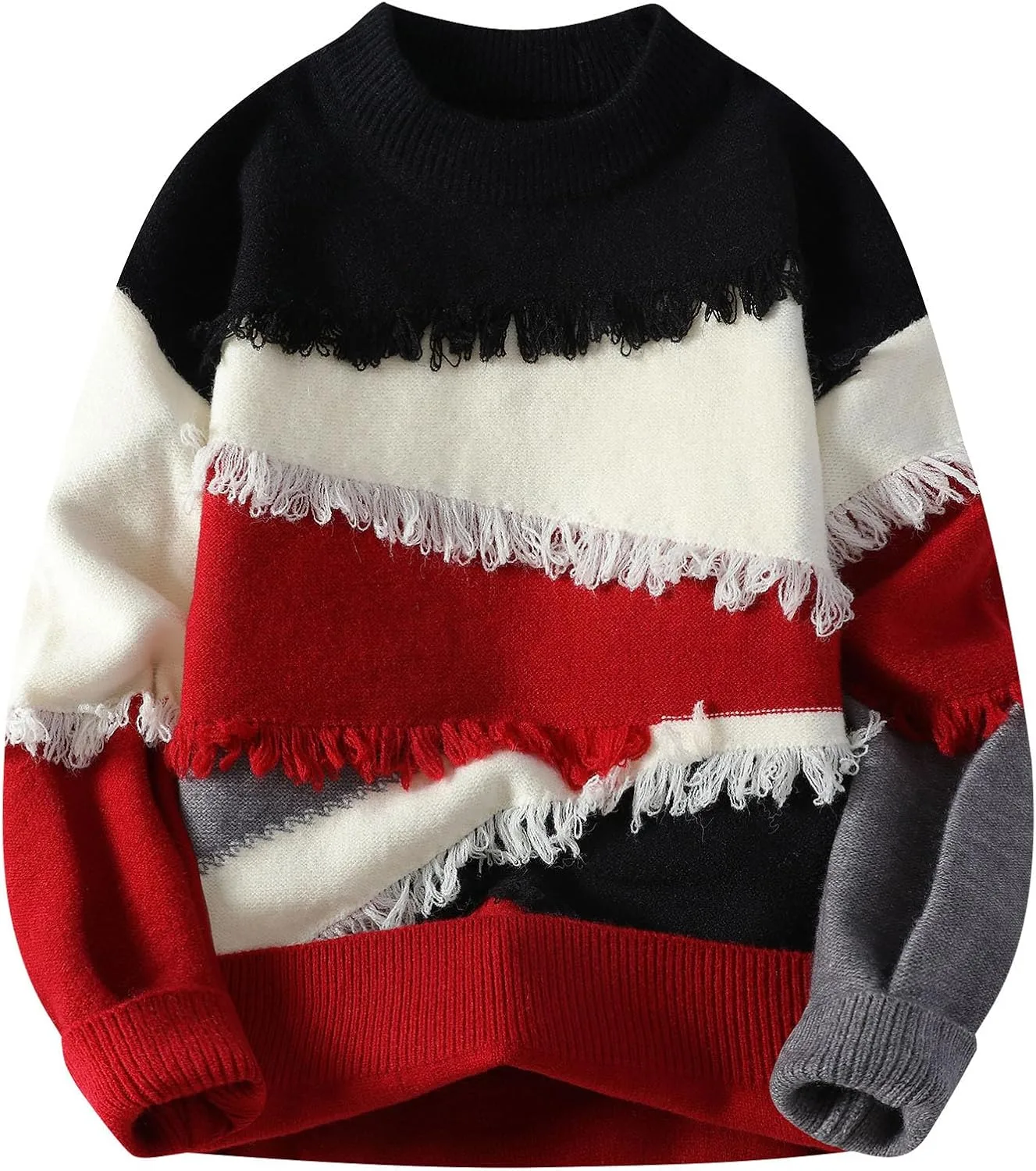 Мужской вязаный свитер с длинным рукавом свободного кроя цветной блок кабельная вязка
Мужской вязаный свитер с длинным рукавом свободного кроя цветной блок кабельная вязка