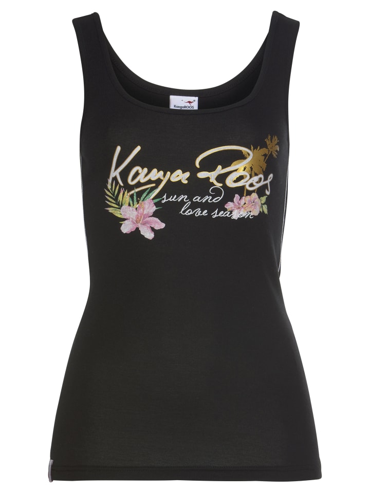 Черная майка с принтом Kangaroos
Черная майка с принтом Kangaroos