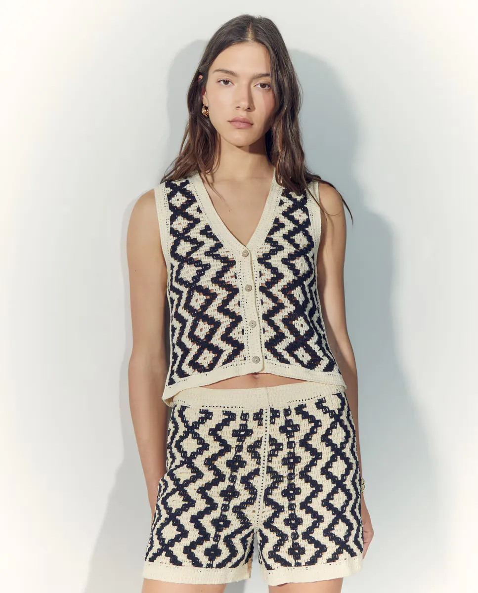 Женский жилет с декоративными пуговицами Tintoretto, белый
Женский жилет с декоративными пуговицами Tintoretto, белый