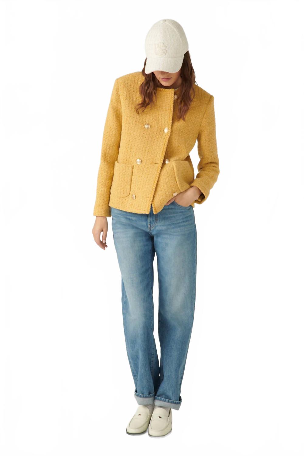 Джо Джекет из твида в горчичном цвете Ba&sh, Mustard
Джо Джекет из твида в горчичном цвете Ba&sh, Mustard