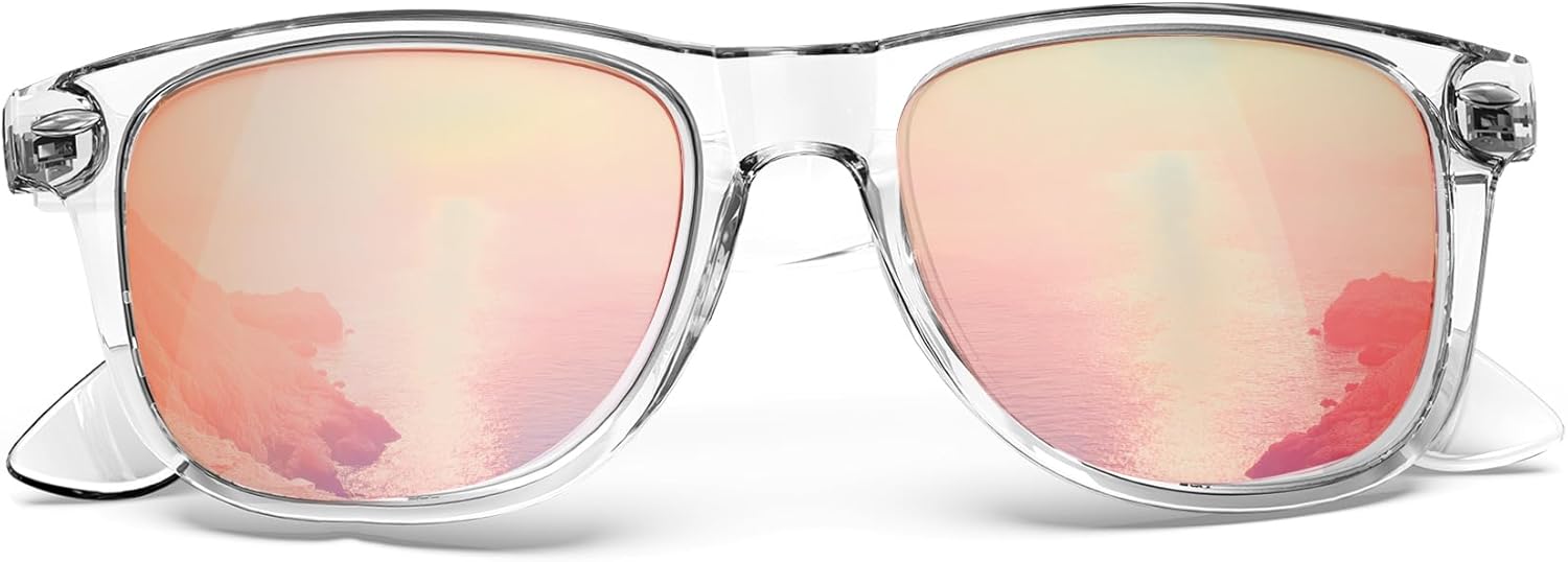 Поляризованные солнцезащитные очки KALIYADI для мужчин и женщин, матовые линзы, цветные зеркальные линзы, защита от УФ-излучения UV400 (3 шт.), Z01- Transparent Pink/Pink
Поляризованные солнцезащитные очки KALIYADI для мужчин и женщин, матовые линзы, цветные зеркальные линзы, защита от УФ-излучения UV400 (3 шт.), Z01- Transparent Pink/Pink