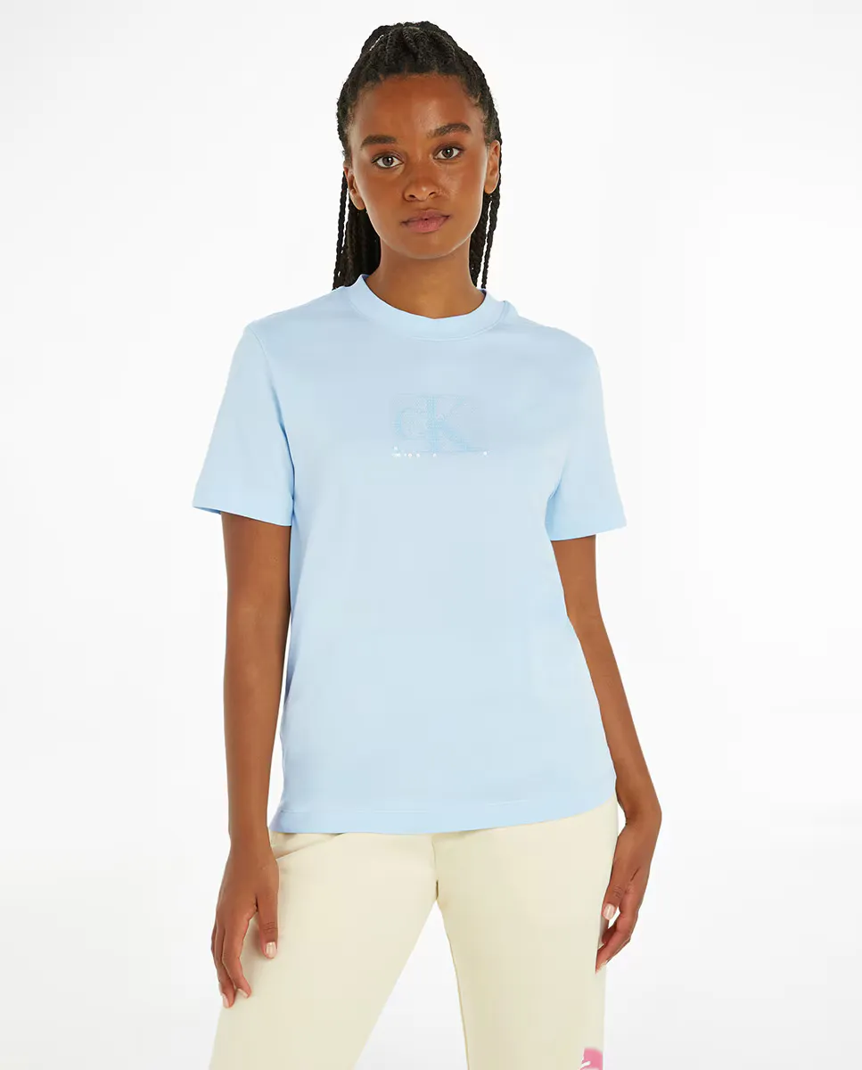 Женская футболка узкого кроя с короткими рукавами Calvin Klein Jeans, светло-голубой
Женская футболка узкого кроя с короткими рукавами Calvin Klein Jeans, светло-голубой