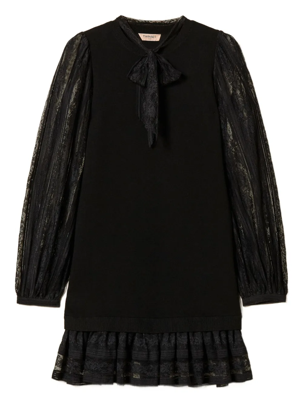Кружевное платье мини Twinset, черный
Кружевное платье мини Twinset, черный