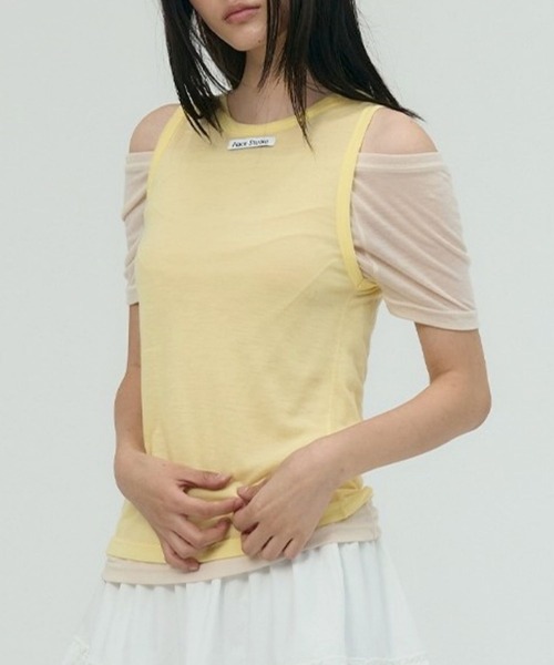 Футболка с открытыми плечами PLACE STUDIO, желтый
Футболка с открытыми плечами PLACE STUDIO, желтый