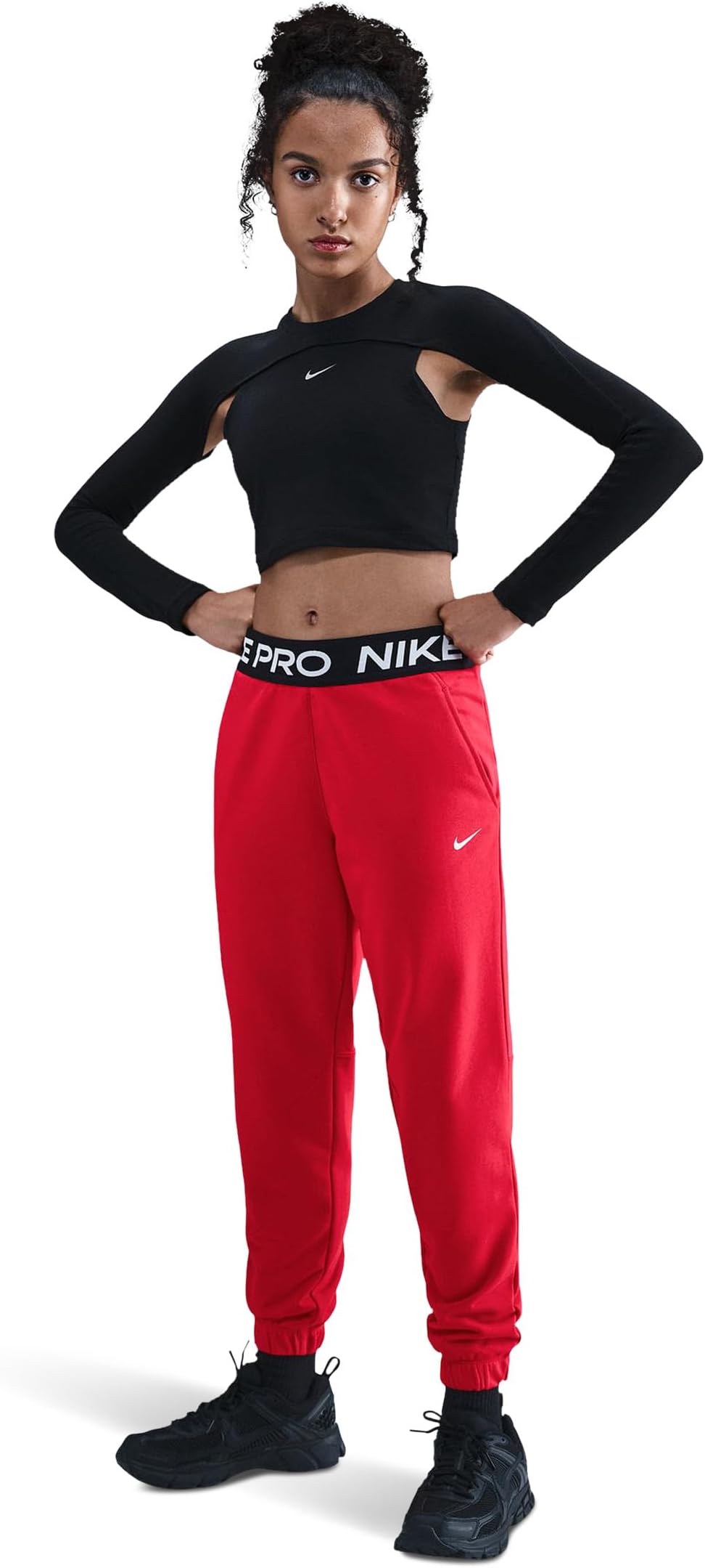 Брюки Nike Kids Pro Fleece Dri-FIT Joggers, University Red/University Red/White
Брюки Nike Kids Pro Fleece Dri-FIT Joggers, University Red/University Red/White