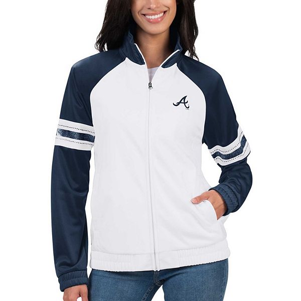 Женская белая куртка-толстовка Atlanta Braves Show Up Raglan на молнии G-Iii 4Her By Carl Banks
Женская белая куртка-толстовка Atlanta Braves Show Up Raglan на молнии G-Iii 4Her By Carl Banks