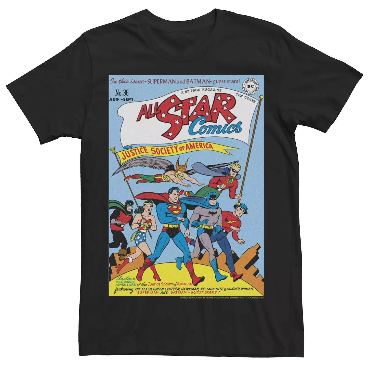 Мужская винтажная футболка с обложкой «Лига справедливости» All Star Comics Licensed Character
Мужская винтажная футболка с обложкой «Лига справедливости» All Star Comics Licensed Character
