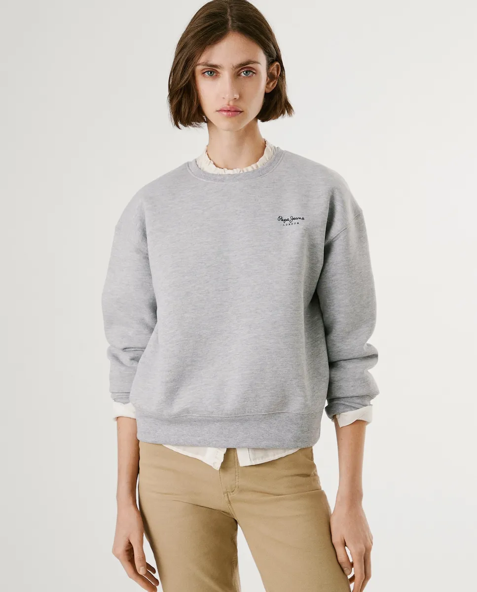 Женская толстовка с круглым вырезом и принтом логотипа Pepe Jeans, серый
Женская толстовка с круглым вырезом и принтом логотипа Pepe Jeans, серый