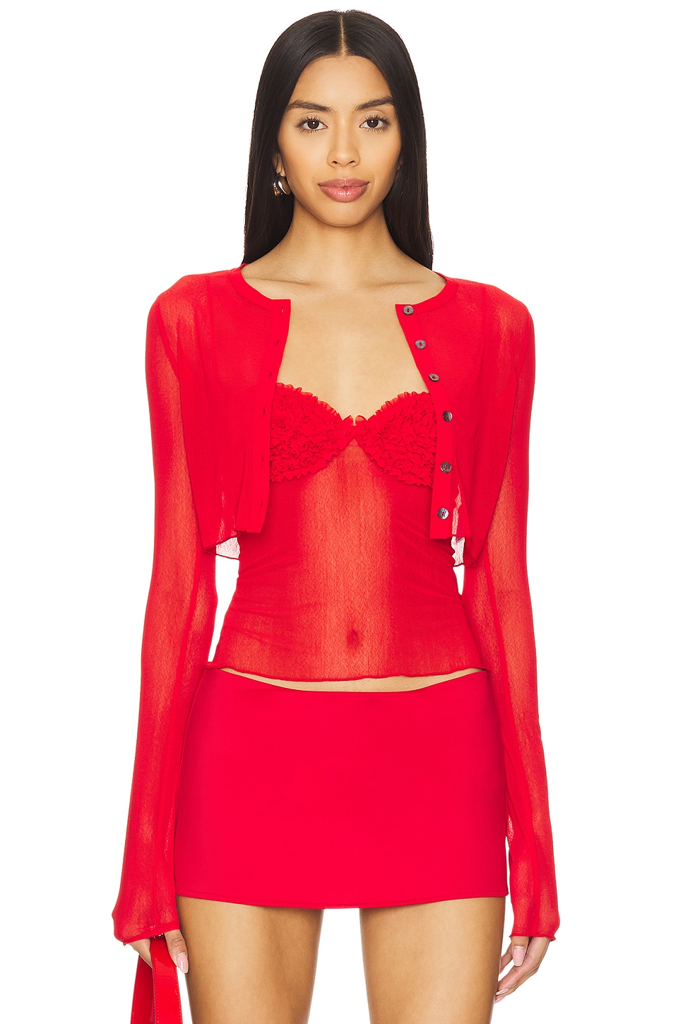 Прозрачный кардиган Steph от Lovers And Friends, red
Прозрачный кардиган Steph от Lovers And Friends, red