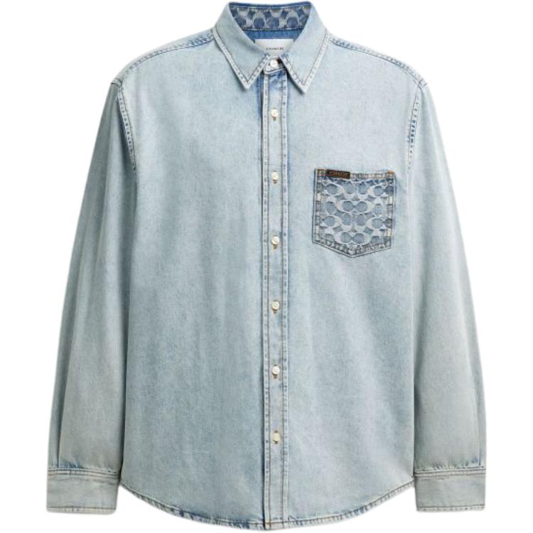 Рубашка мужская светлая потертая COACH, светло-голубой
Рубашка мужская светлая потертая COACH, светло-голубой