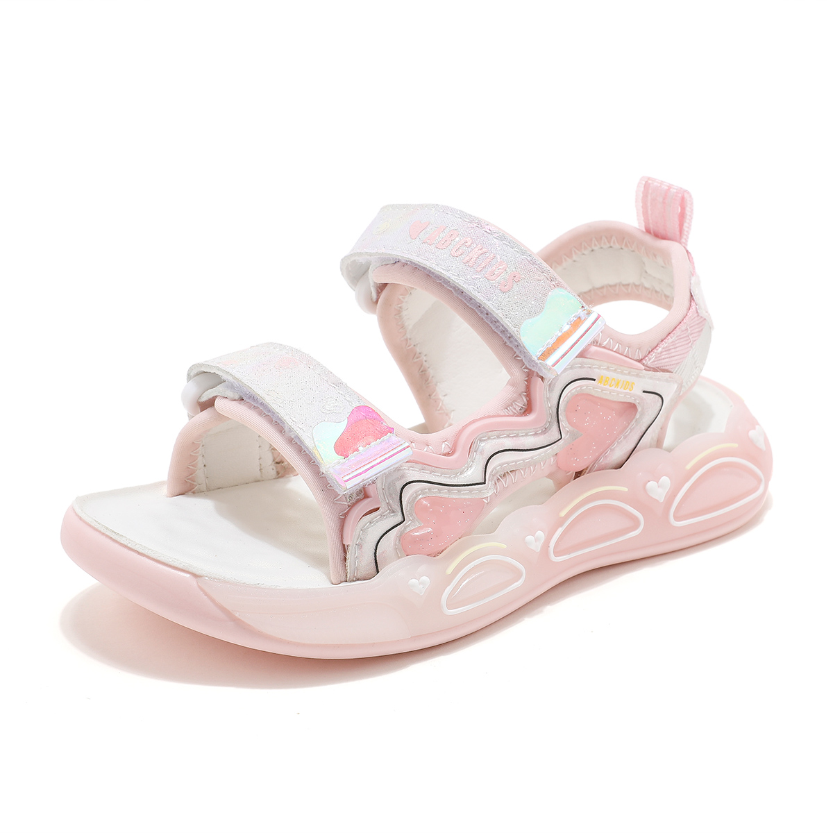 Противоскользящие легкие амортизирующие детские сандалии для детей ABC KIDS, белый/розовый
Противоскользящие легкие амортизирующие детские сандалии для детей ABC KIDS, белый/розовый
