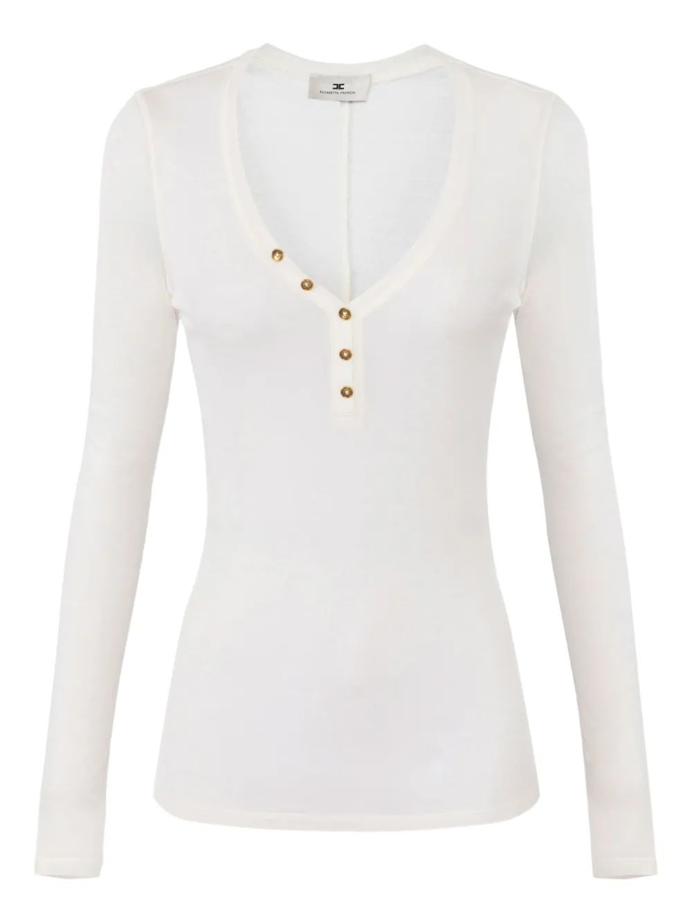 Топ хенли Elisabetta Franchi, белый
Топ хенли Elisabetta Franchi, белый