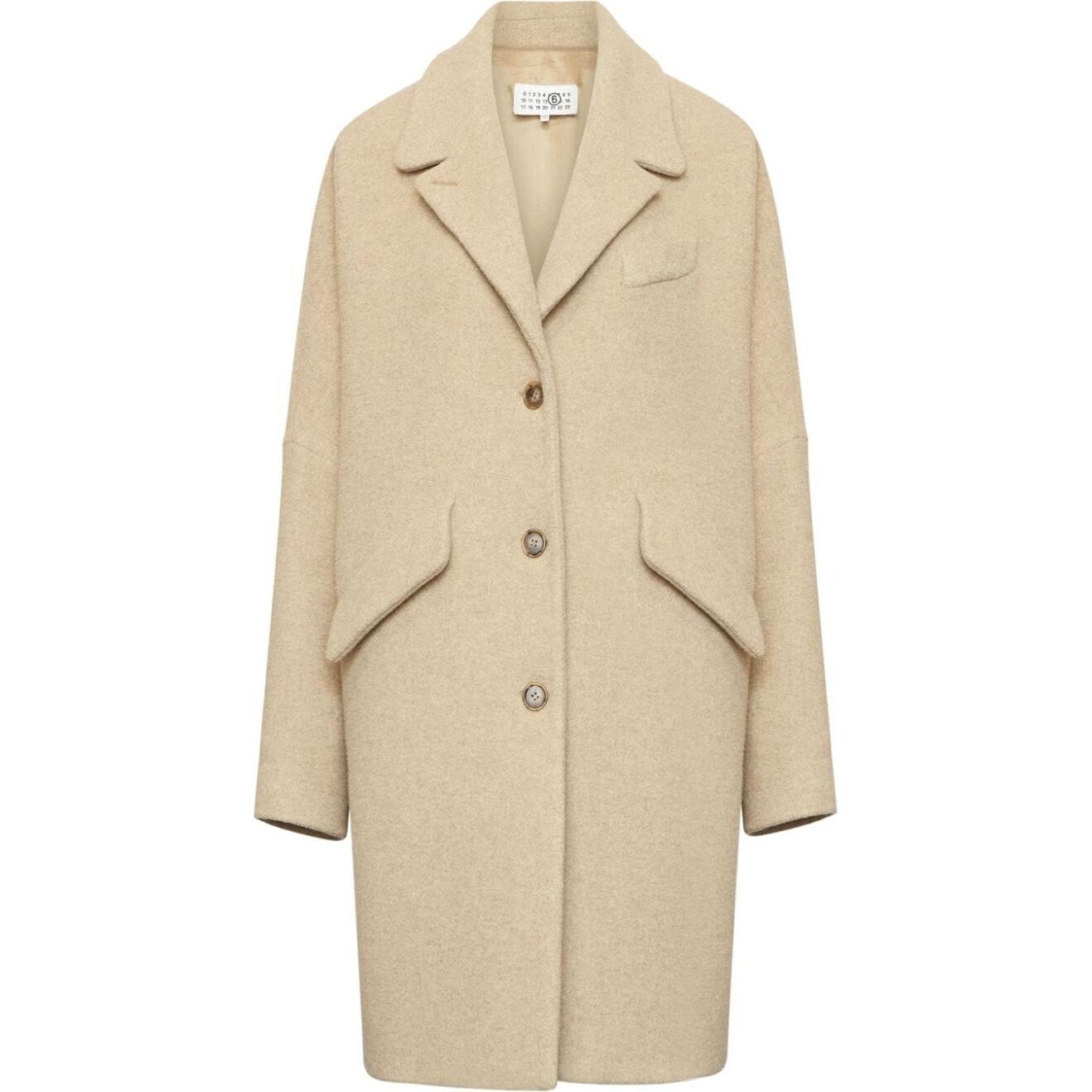 Пальто женское Mm6 Maison Margiela на пуговицах, бежевый
Пальто женское Mm6 Maison Margiela на пуговицах, бежевый