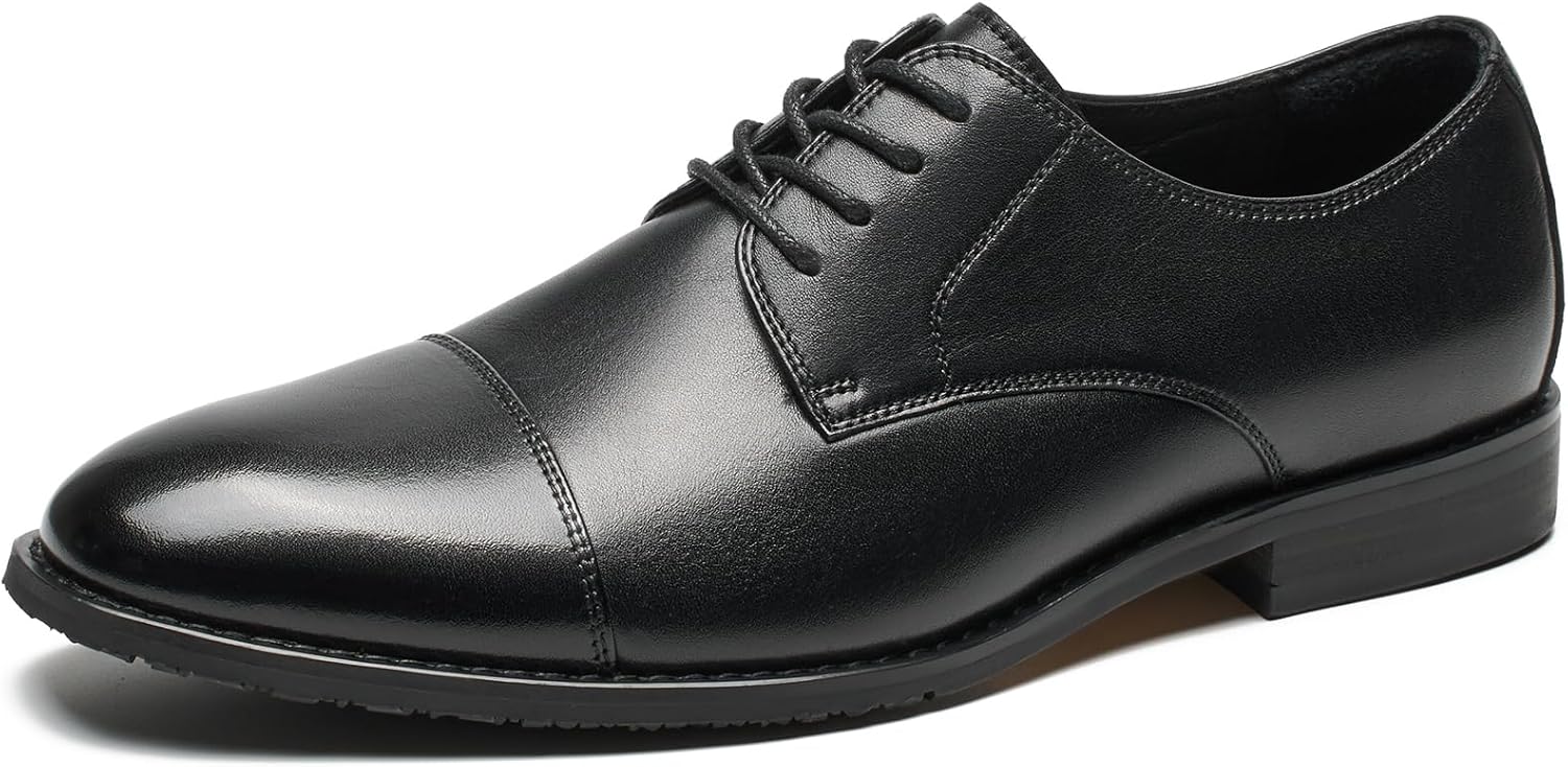 Мужские кожаные оксфорды классические шнурованные туфли с дышащей подкладкой и прочной резиновой подошвой Gutouge, черный
Мужские кожаные оксфорды классические шнурованные туфли с дышащей подкладкой и прочной резиновой подошвой Gutouge, черный