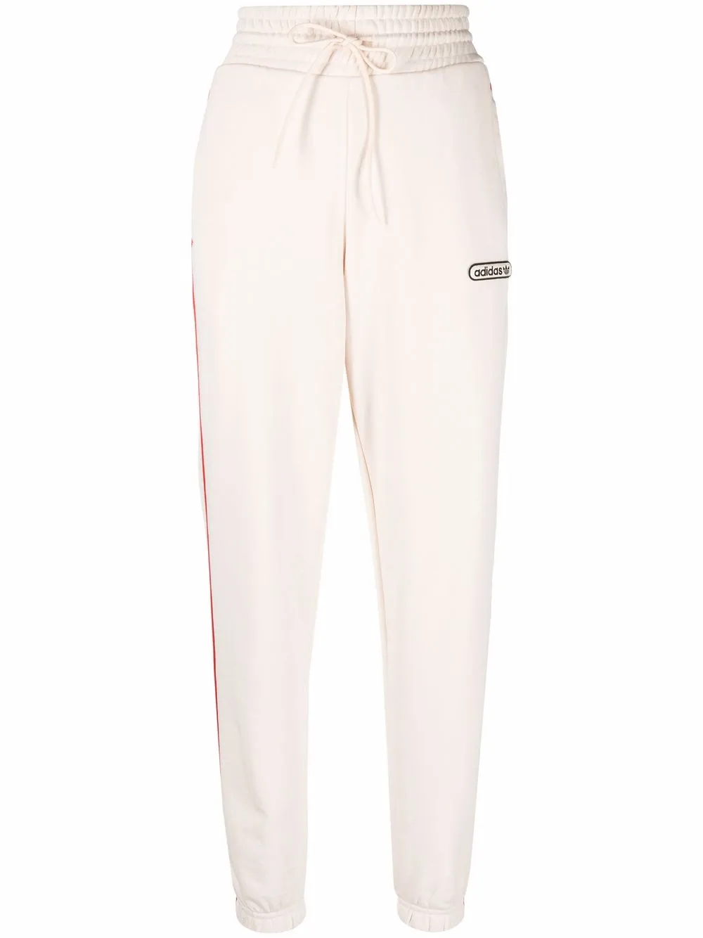 Брюки кроя слим с завышенной талией adidas, нейтральный 
Брюки кроя слим с завышенной талией adidas, нейтральный