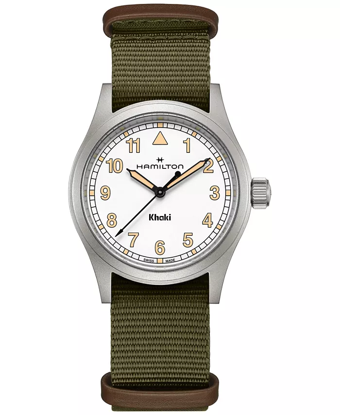 Мужские швейцарские часы Khaki Field Green с текстильным ремешком, 38 мм Hamilton
Мужские швейцарские часы Khaki Field Green с текстильным ремешком, 38 мм Hamilton