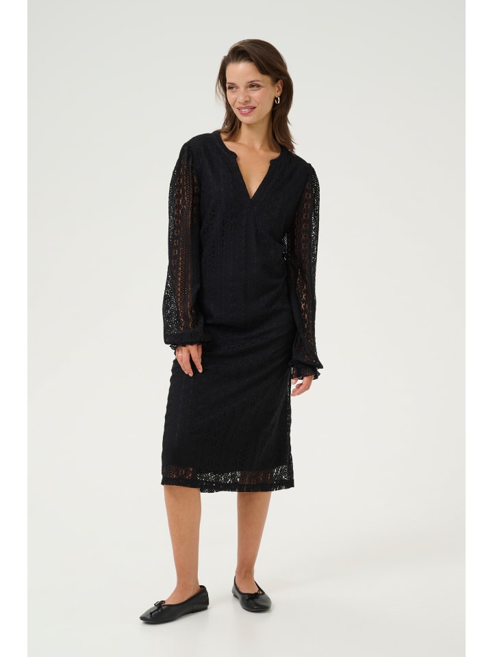 Kaffe Трикотажное платье KAmaria А-образного силуэта, темно-черное
Kaffe Трикотажное платье KAmaria А-образного силуэта, темно-черное