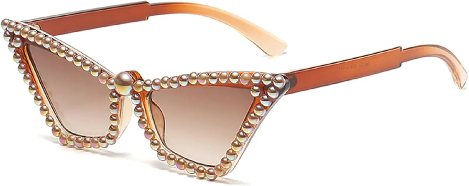 Модные солнцезащитные очки «кошачий глаз» со стразами для женщин в стиле 90-х, с блестками и жемчугом, большие, как аксессуар для диско-вечеринки mincl, Brown
Модные солнцезащитные очки «кошачий глаз» со стразами для женщин в стиле 90-х, с блестками и жемчугом, большие, как аксессуар для диско-вечеринки mincl, Brown