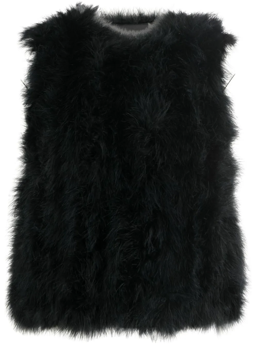 Шелковый жилет с перьями YVES SALOMON, черный
Шелковый жилет с перьями YVES SALOMON, черный