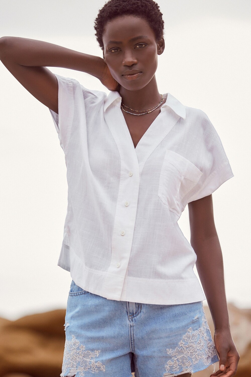 Хлопковая футболка с короткими рукавами Next, белый
Хлопковая футболка с короткими рукавами Next, белый