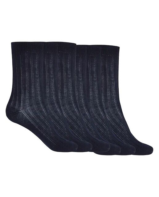 Набор из 6 пар хлопковых носков в рубчик Basix Punto Blanco, темно-синий
Набор из 6 пар хлопковых носков в рубчик Basix Punto Blanco, темно-синий