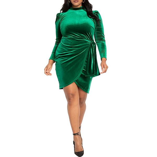 Женское платье мини из бархата с запахом Eloquii, Aventurine
Женское платье мини из бархата с запахом Eloquii, Aventurine