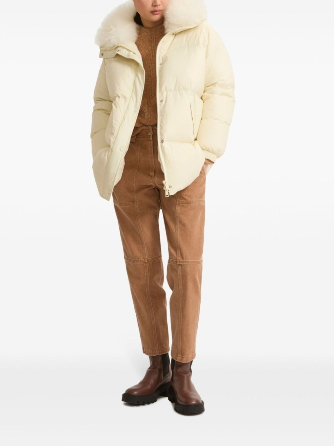 Yves Salomon стеганое пальто, нейтральный цвет
Yves Salomon стеганое пальто, нейтральный цвет