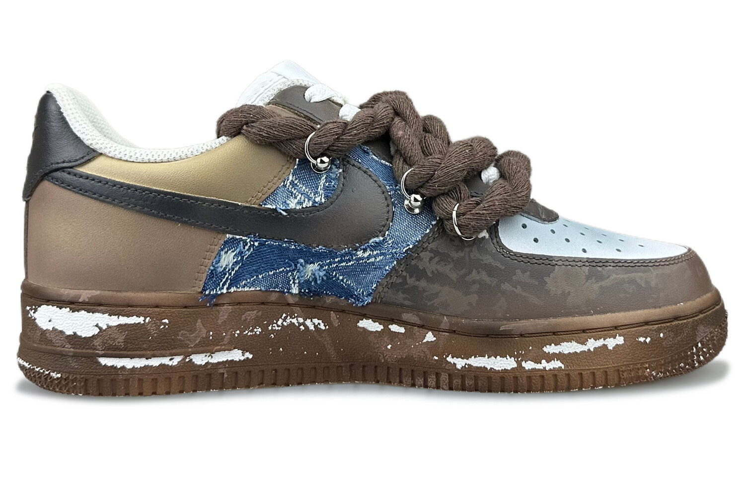 Кроссовки Nike Air Force 1 Skateboarding Shoes Women's Low-top Brown/black/blue, коричневый
Кроссовки Nike Air Force 1 Skateboarding Shoes Women's Low-top Brown/black/blue, коричневый