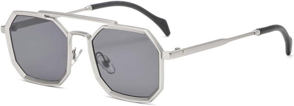 Солнцезащитные очки в стиле стимпанк из сплава для женщин, ретро-солнцезащитные очки с многоугольными линзами для мужчин, очки с защитой от УФ-излучения UV400 VFDHN, Silver-gray
Солнцезащитные очки в стиле стимпанк из сплава для женщин, ретро-солнцезащитные очки с многоугольными линзами для мужчин, очки с защитой от УФ-излучения UV400 VFDHN, Silver-gray