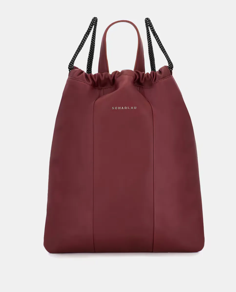 Бордовый кожаный рюкзак в мешковом стиле Scharlau, цвет Burdeos
Бордовый кожаный рюкзак в мешковом стиле Scharlau, цвет Burdeos