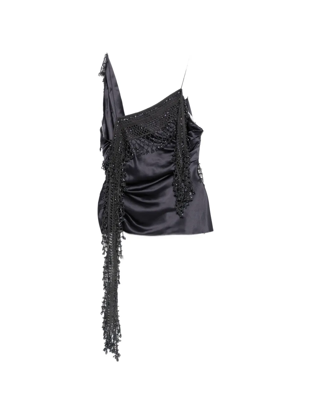 Блузка с отделкой из вязаных крючком бусин-капелек Christopher Esber, синий
Блузка с отделкой из вязаных крючком бусин-капелек Christopher Esber, синий