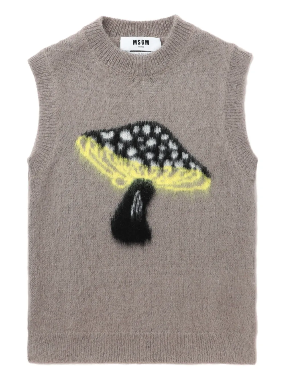 Топ с принтом MSGM, серый 
Топ с принтом MSGM, серый