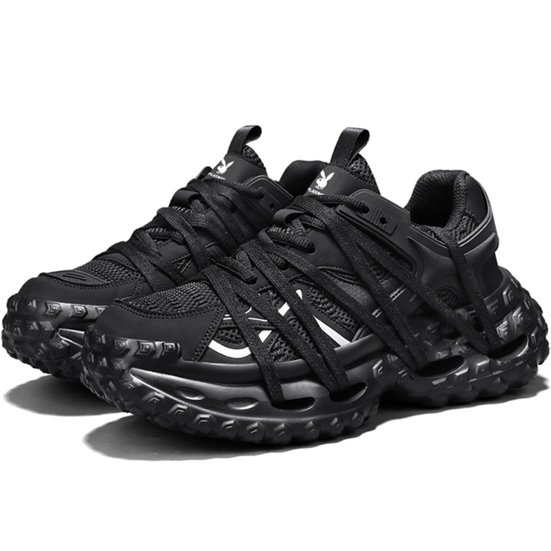 Playboy Износостойкие дышащие низкие массивные кроссовки мужские - черные, цвет Black
Playboy Износостойкие дышащие низкие массивные кроссовки мужские - черные, цвет Black