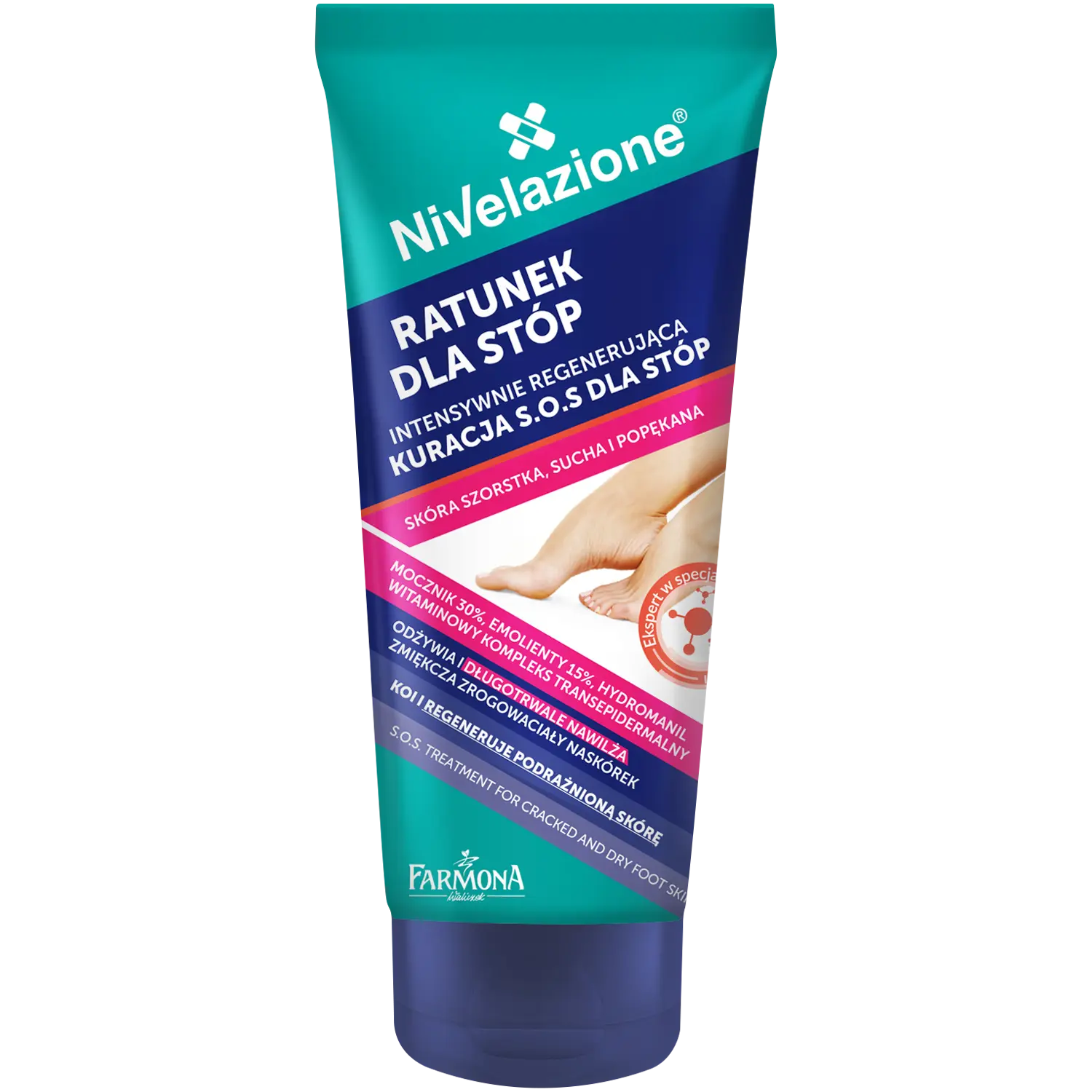 Nivelazione Ratunek dla stóp интенсивно регенерирующая процедура S.O.S. для ног, 50 мл
Nivelazione Ratunek dla stóp интенсивно регенерирующая процедура S.O.S. для ног, 50 мл